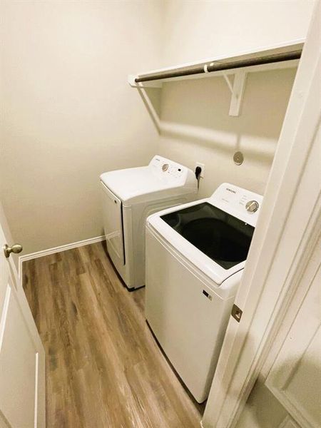 Full capacity washer & dryer included!