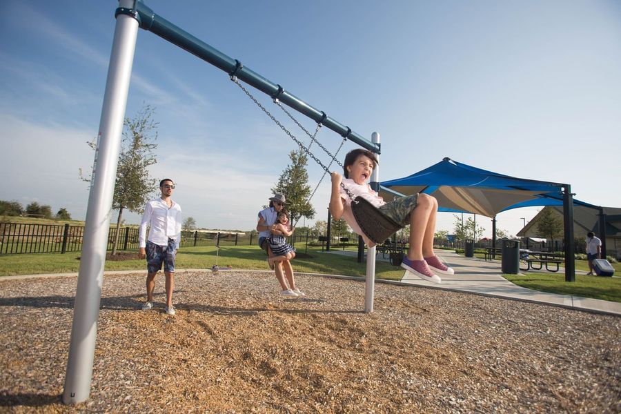 One of the highlights for the kids will always be this fun swing set.