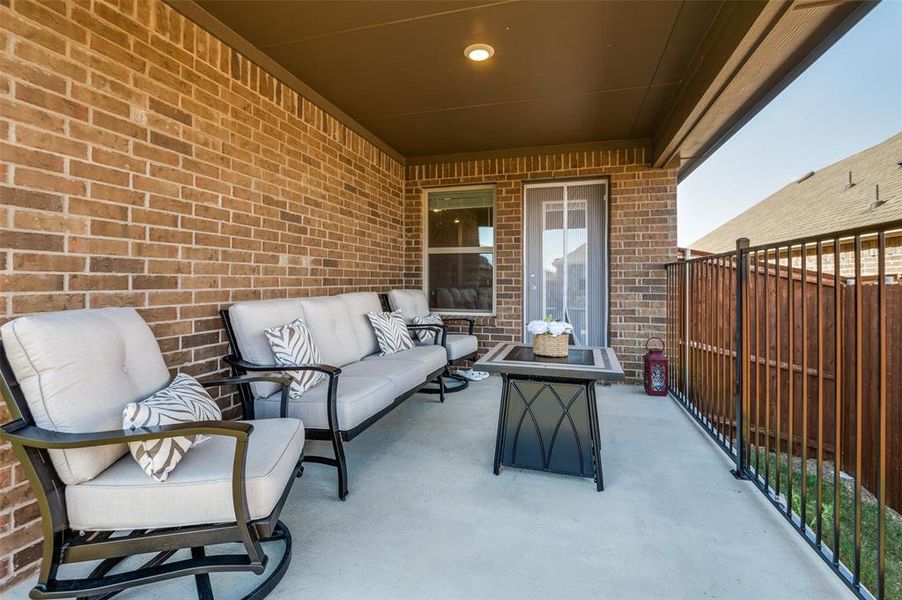 View of patio / terrace featuring an outdoor hangout area