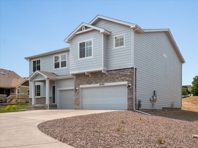 Fraser exterior images taken at a Meritage Homes community in Windsor, CO.