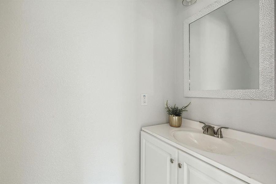 Bathroom featuring vanity