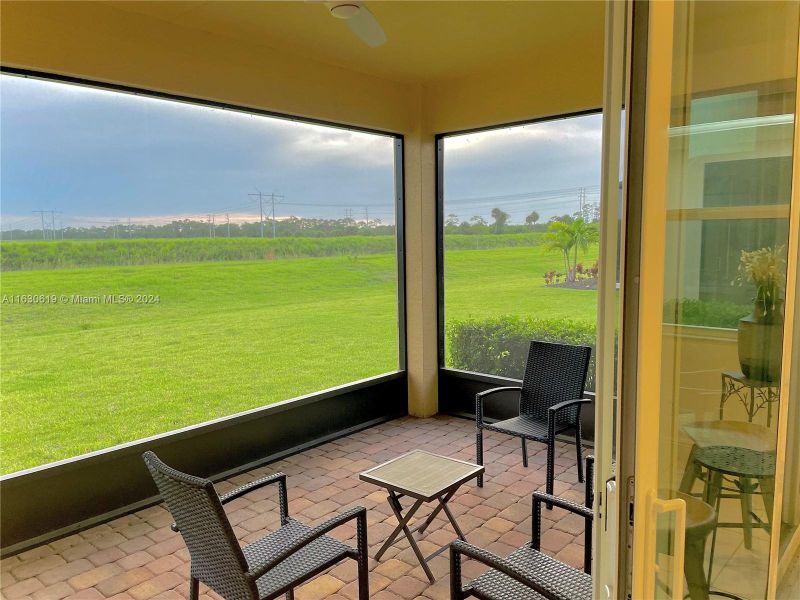 Covered and screened back patio/lanai