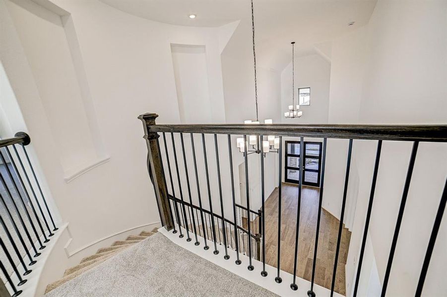 View of formal entry way from the second floor.