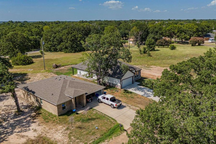 Birds eye view of property