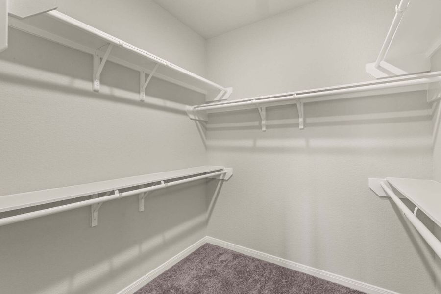 A view of the primary bedrooms walk in closet