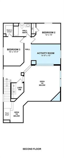 The Darlington II floor plan by K. Hovnanian Homes. 2nd Floor shown. *Prices, plans, dimensions, features, specifications, materials, and availability of homes or communities are subject to change without notice or obligation.