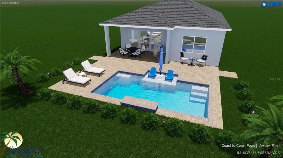 New Heated Pool rendering