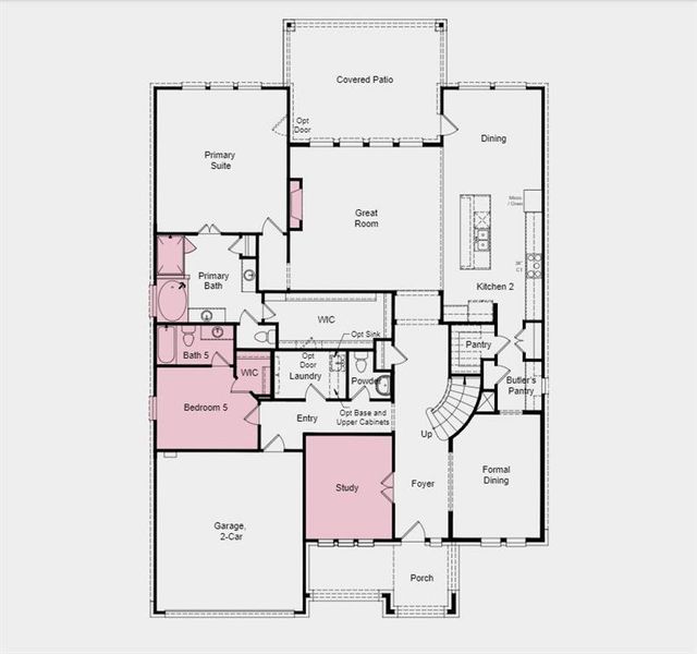 Structural options added include; Bedroom 5 with bathroom 5 in lieu of tandem garage, study in lieu of flex, drop-in tub in primary suite, and 4th bathroom.