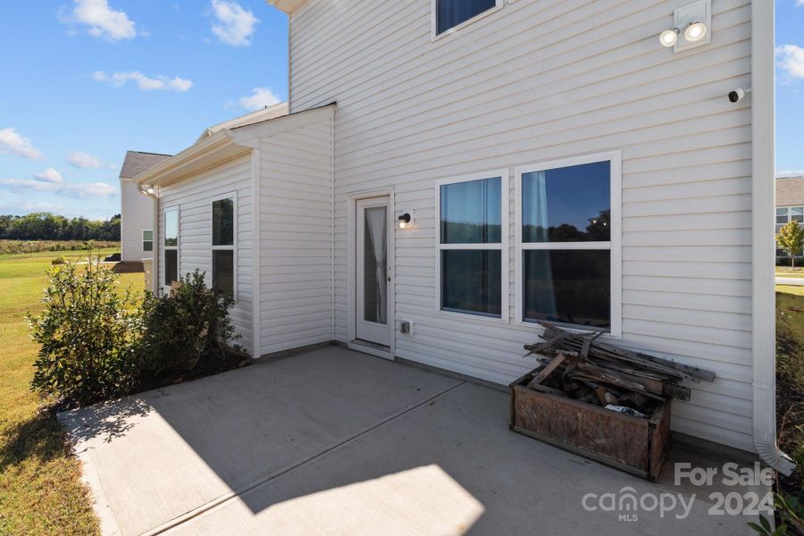 Large back patio