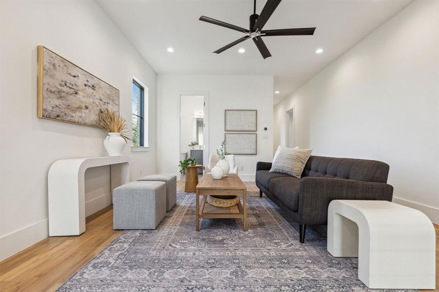 Upstairs Living Area with half bath