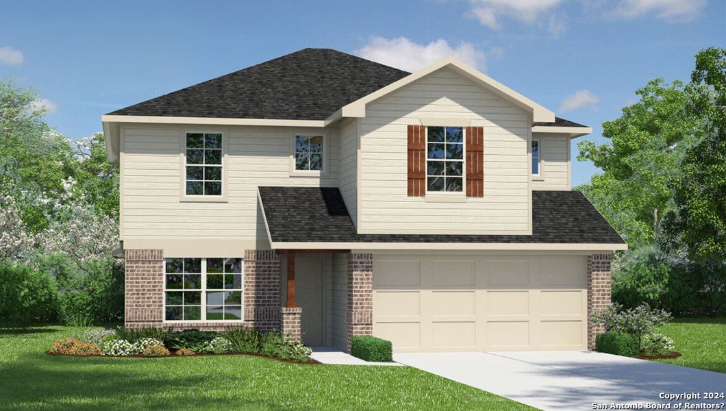New construction Single-Family house 4850 Sulphur Trace, San Antonio, TX 78253 The Lombardi- photo