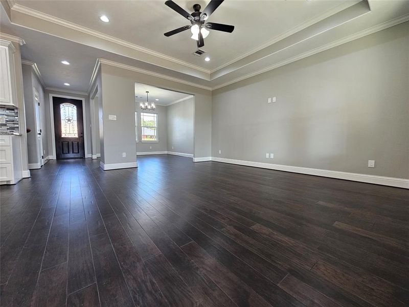 The house has Luxury WOOD flooring throughout the house!