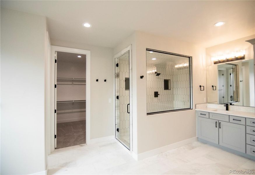 Custom Tile Shower With Multiple Shower Heads