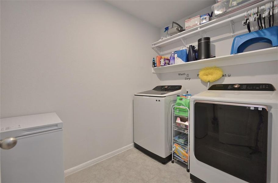 Over sized Laundry with room for freezer