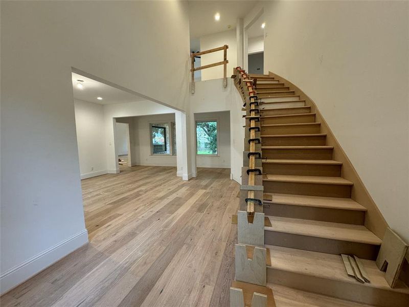 Entry Foyer looking toward dining and yard.  (Construction Photo 7-18-24)