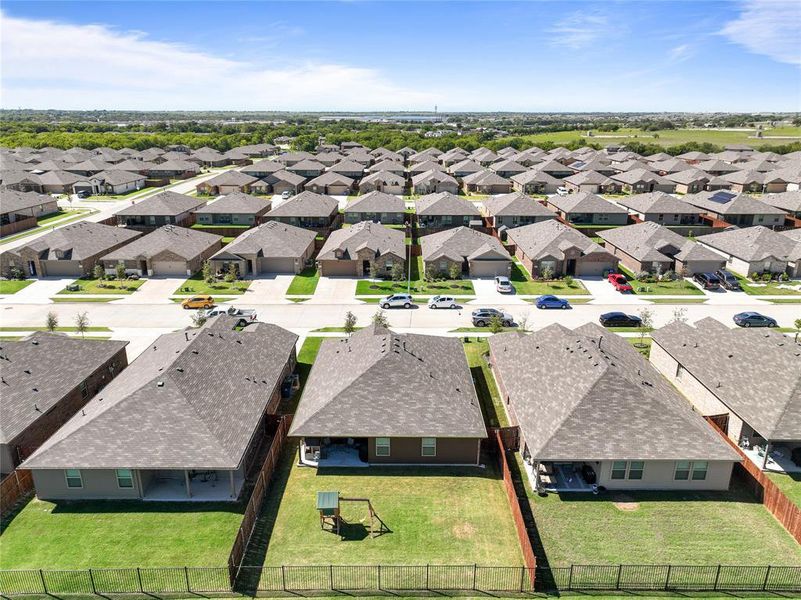 Birds eye view of property