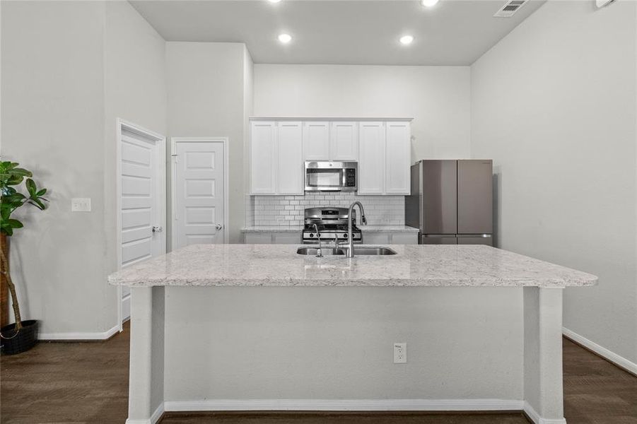 Large kitchen island