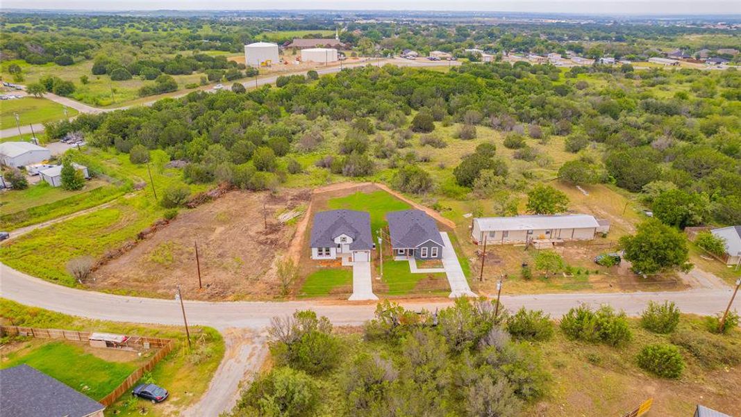 Birds eye view of property