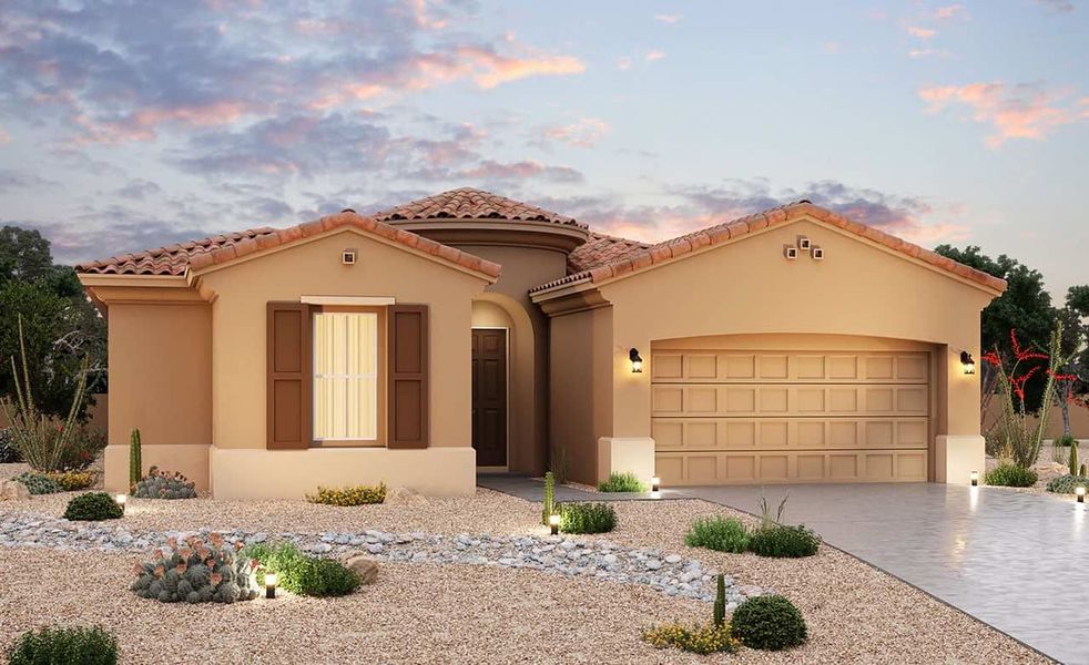 New construction Single-Family house Hacienda Series - Crimson, 3051 North 202nd Drive, Buckeye, AZ 85326 - photo
