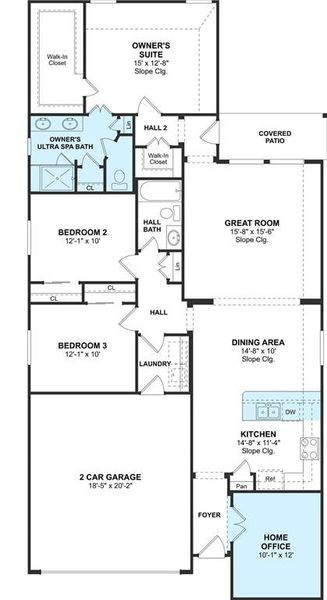 The Fairbanks floor plan by K. Hovnanian® Homes. 1st Floor shown. *Prices, plans, dimensions, features, specifications, materials, and availability of homes or communities are subject to change without notice or obligation.