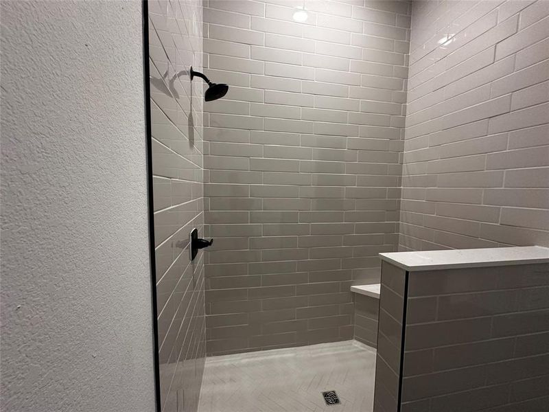 Primary bath with separate walk in shower