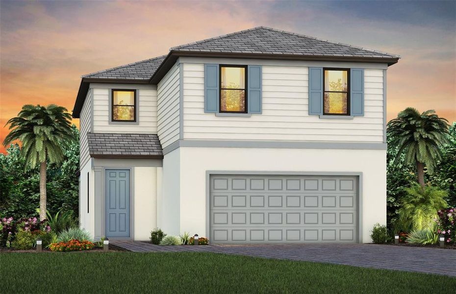 Front exterior elevation rendering