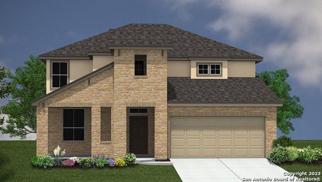 New construction Single-Family house 29535 Dusty Copper, Bulverde, TX 78163 THE LLANO- photo
