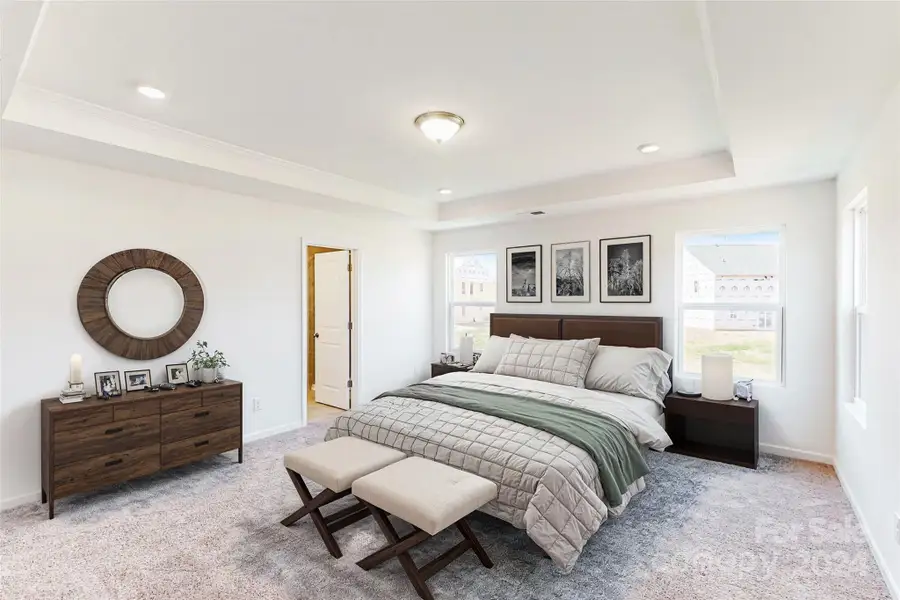 Owners bedroom with virtual staging.