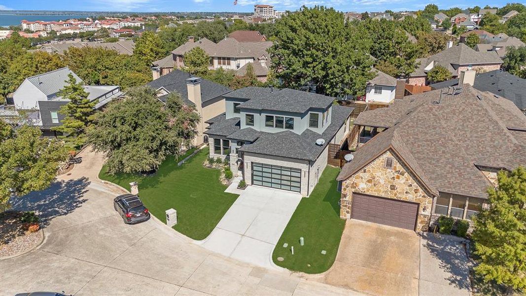 Birds eye view of property