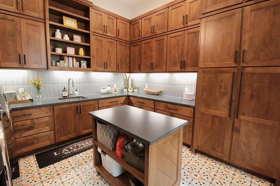 Additional view of this dazzling laundry room.