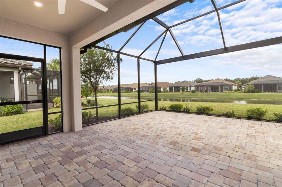 Extended Screen Enclosed Lanai with Lake View