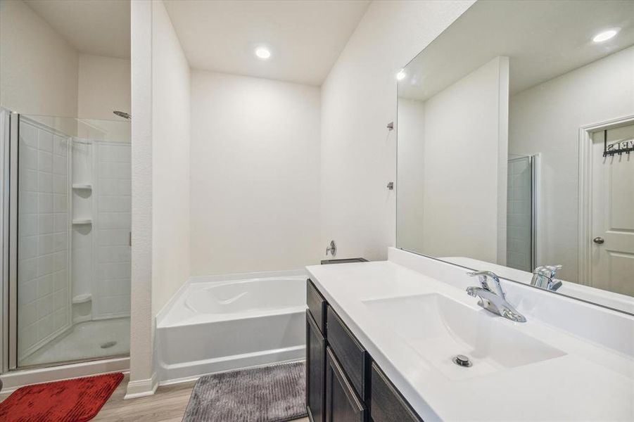 Primary Bathroom: Tub, Separate Shower, Spacious Closet