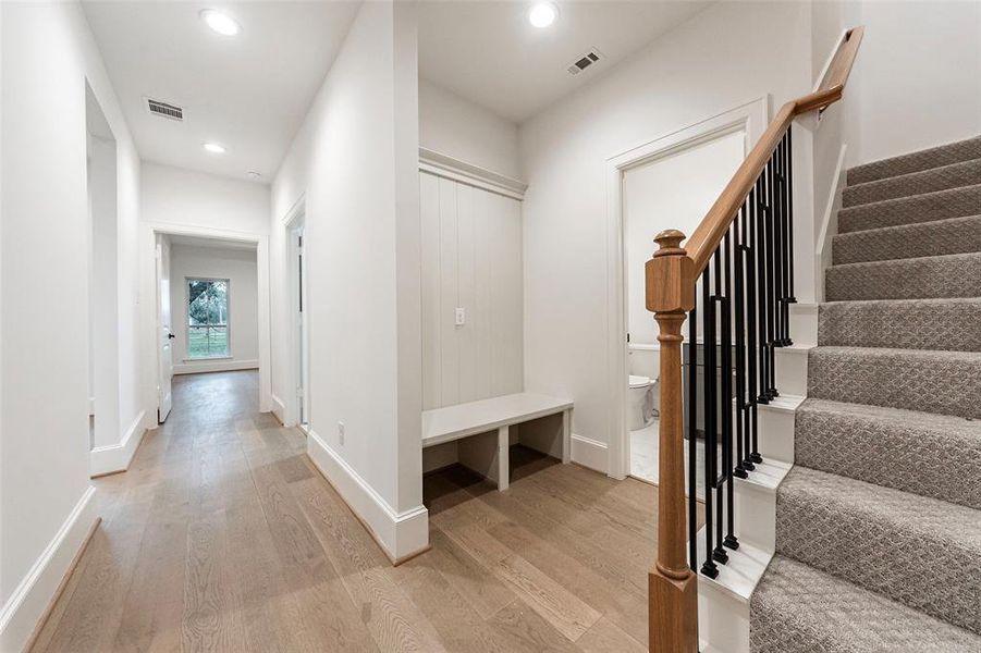 Built in Mud room right off the garage entry