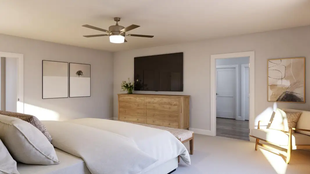 Primary Bedroom | Lotus at Harrell Oaks in Orlando, FL by Landsea Homes