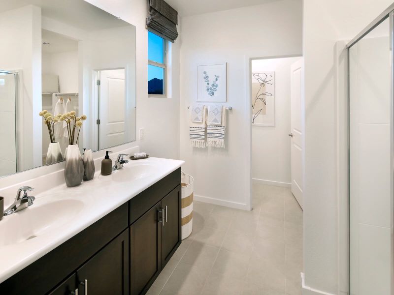 Take advantage of the spa-like features in the primary bathroom.