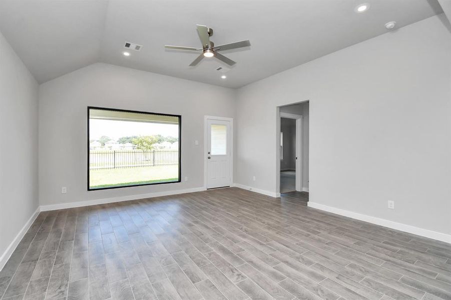 Bring the family and guests together in the welcoming family room! Sample photo of completed home. As-built color and selections may vary.