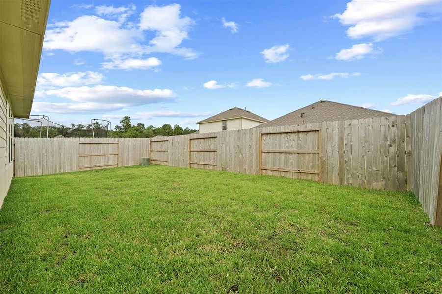 Spacious backyard