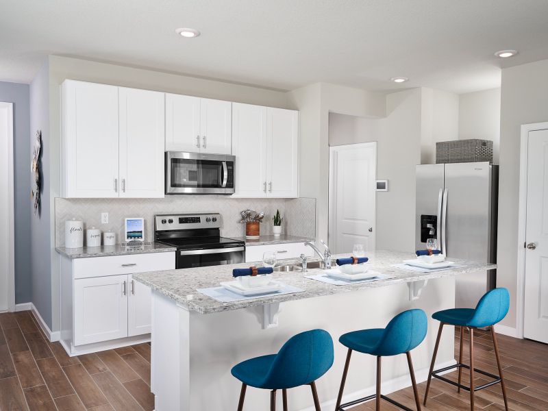 Kitchen modeled at Osprey Preserve.