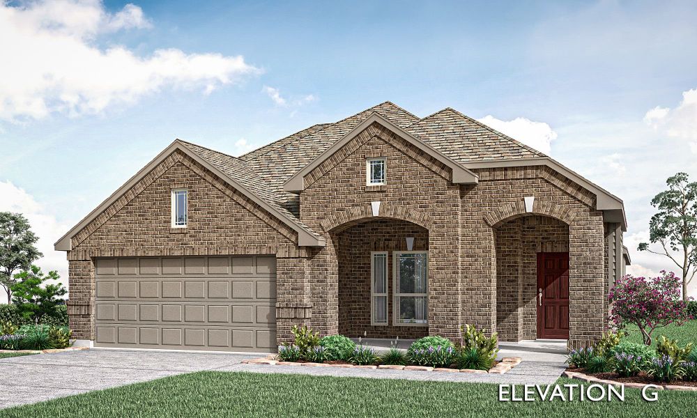 Elevation G. Dogwood III New Home in Joshua, TX