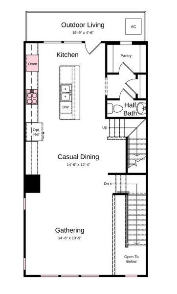 Structural options include: Bedroom and bath in lieu of flex room and alternative bathroom layou