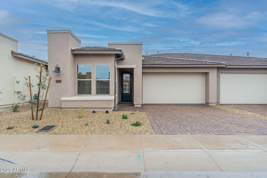 New construction Townhouse house 331 E Citrus Hollow Way, Queen Creek, AZ 85140 Valletta Exterior B- photo