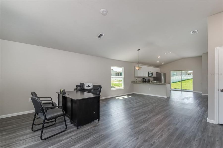 Great room-dining-kitchen