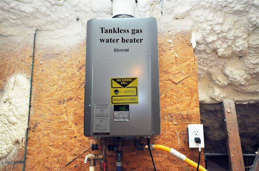 Standard at Cervelle is a tankless gas water heater.