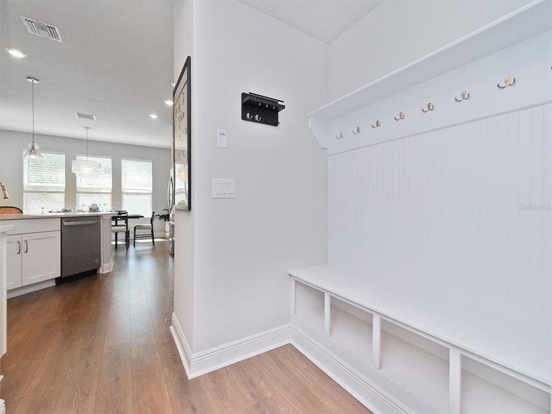 Mudroom (between garage entry and kitchen)