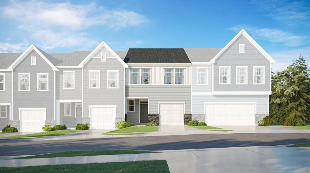 New construction Townhouse house 5815 Woodlawn Drive, Durham, NC 27703 Carson II- photo