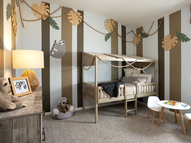Spacious secondary bedrooms are perfect for the kids.