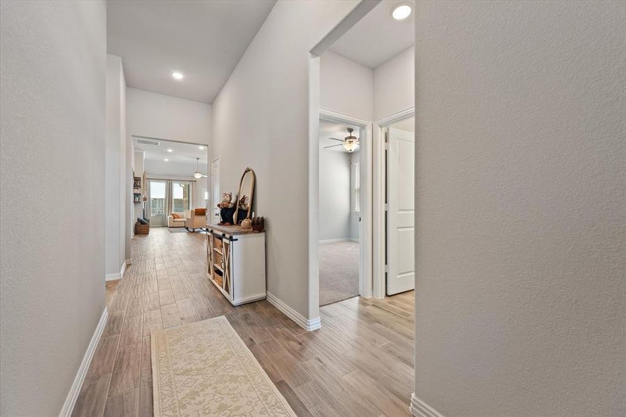 Foyer looking in towards entry of home