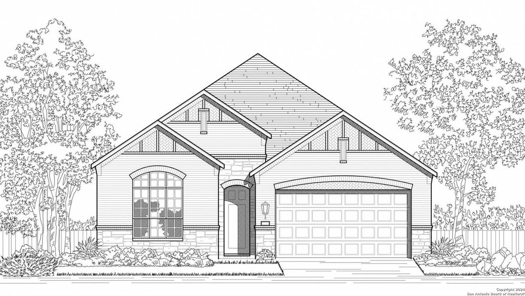 New construction Single-Family house 1510 Founders Park, New Braunfels, TX 78132 Denton Plan- photo