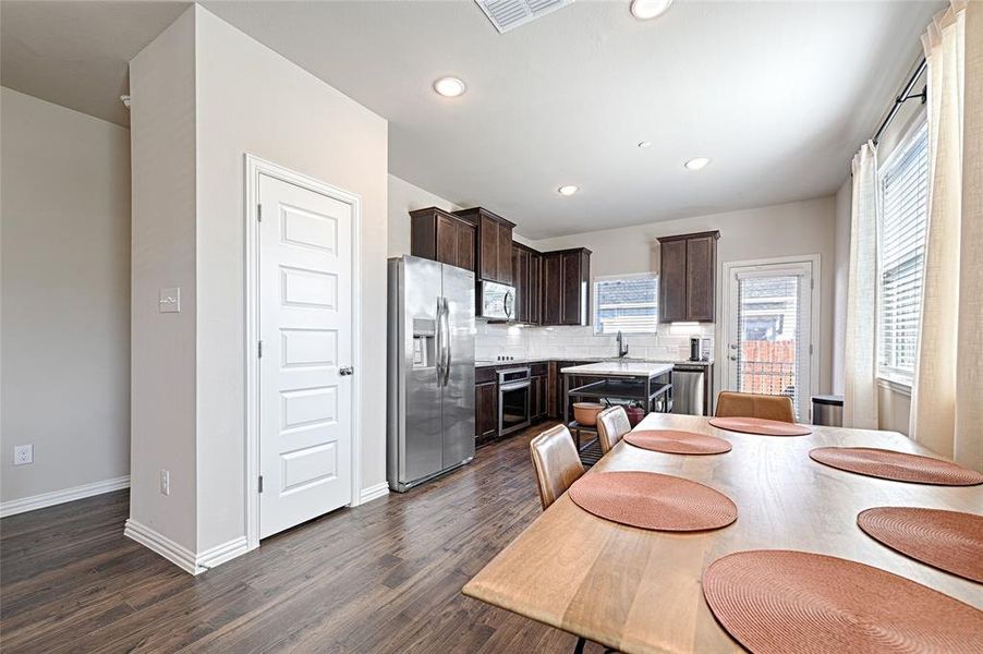 Spacious kitchen with pantry