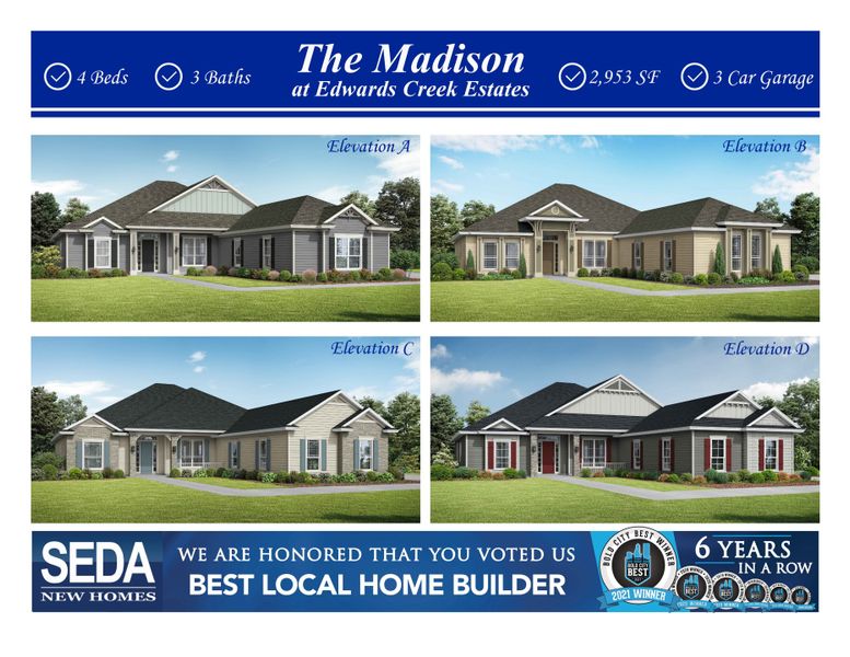 New construction Single-Family house Madison, 2439 Cabbage Hammock Road, St. Augustine South, FL 32092 - photo